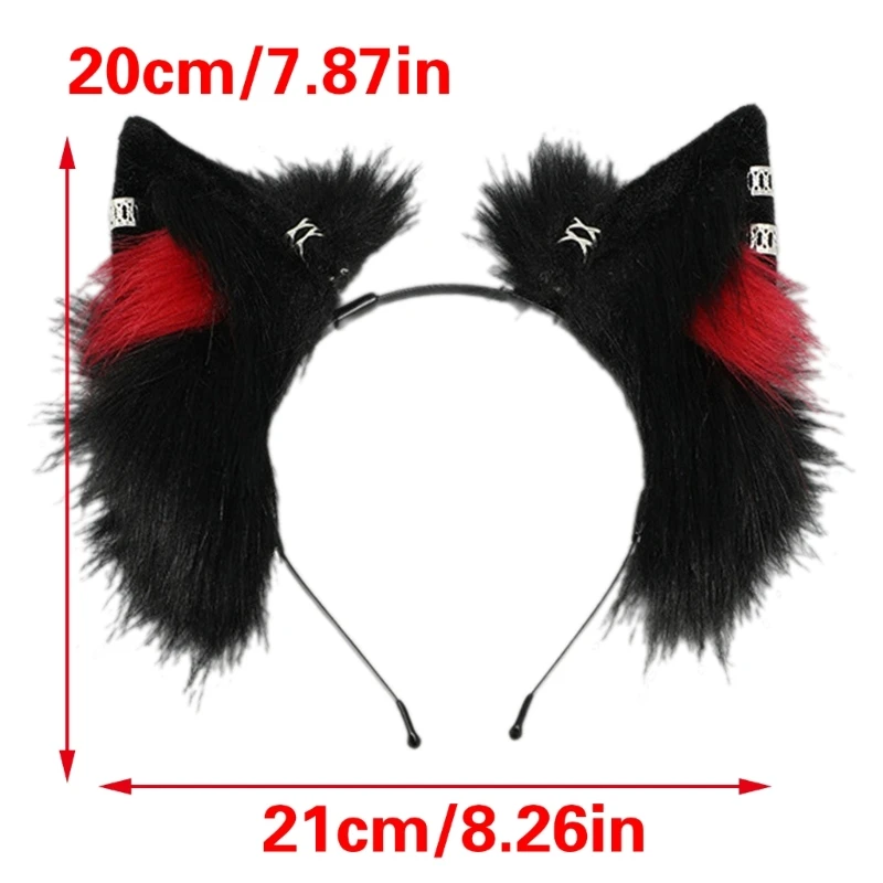 Регулируемая повязка для волос с лисьими ушками детей и взрослых вечерние