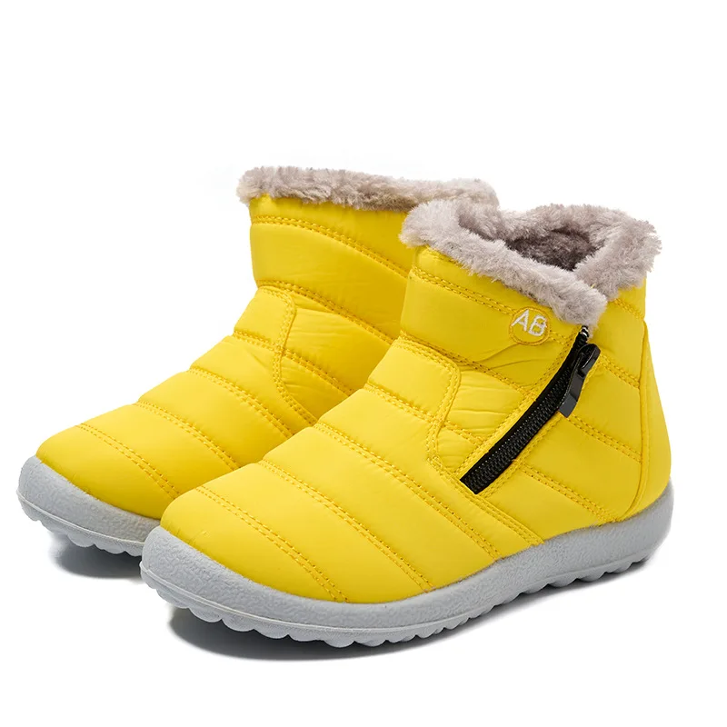

Winter Kids Waterproof Snow Boots Children Sports Shoes Boys Sneakers Girls Warm Cotton Shoes Slip On Casual Ankle Boots