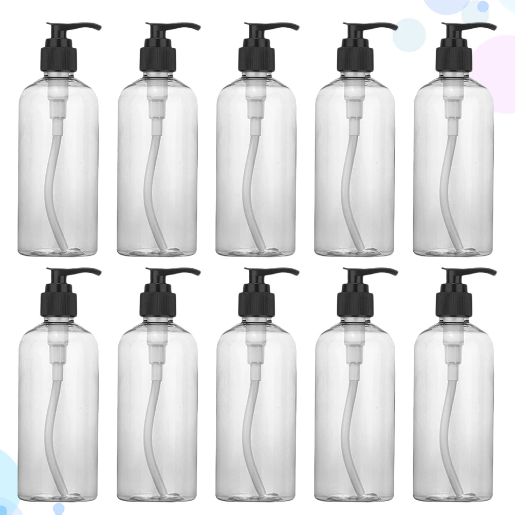 

8pcs Refillable Empty Pump Bottles Dispenser Bottles for Kitchen Bath Shampoo Lotions Hand Dispensers Black Pump