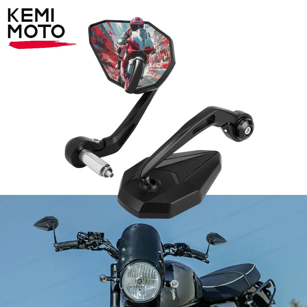 Боковое зеркало для мотоцикла 7/8 &quot22 мм универсальное заднего вида Yamaha MT07 MT09 MT10 R1