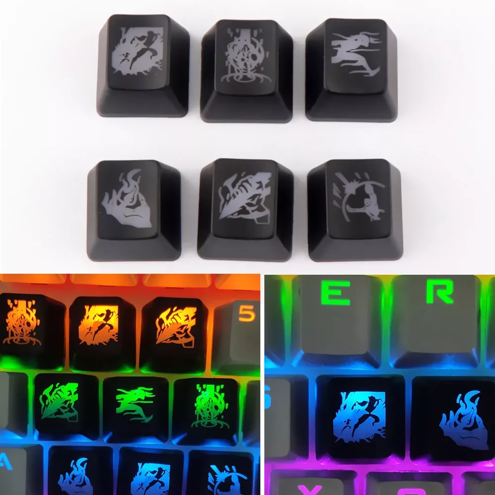 

Personality Gaming Keycaps Mechanical Keyboard Key Button Backlit Game Keycap For LOL R4 Height ESC Cap Keyboard Accessories