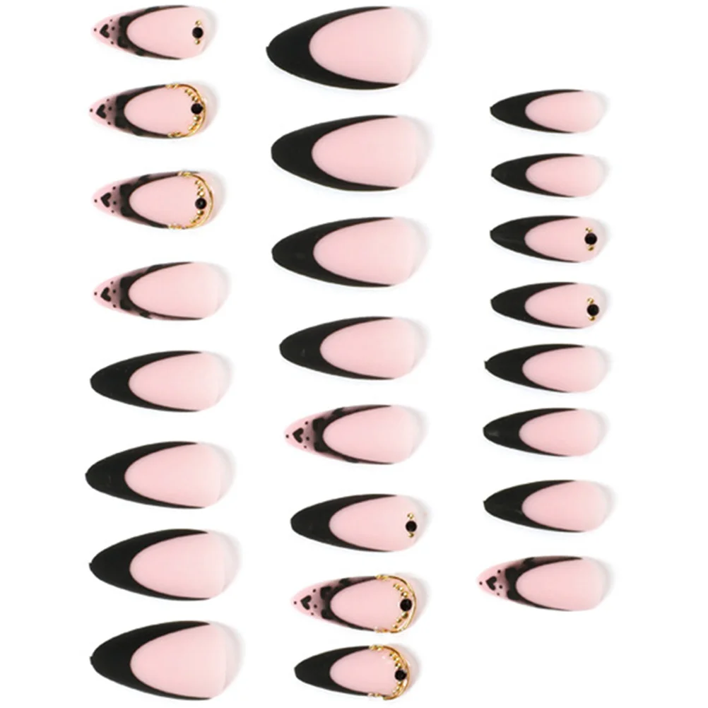 

Nails Fake Nail Women False Press Tips Diy Manicure Medium Fingernails Supplies Decorative Pieces Kit Glue