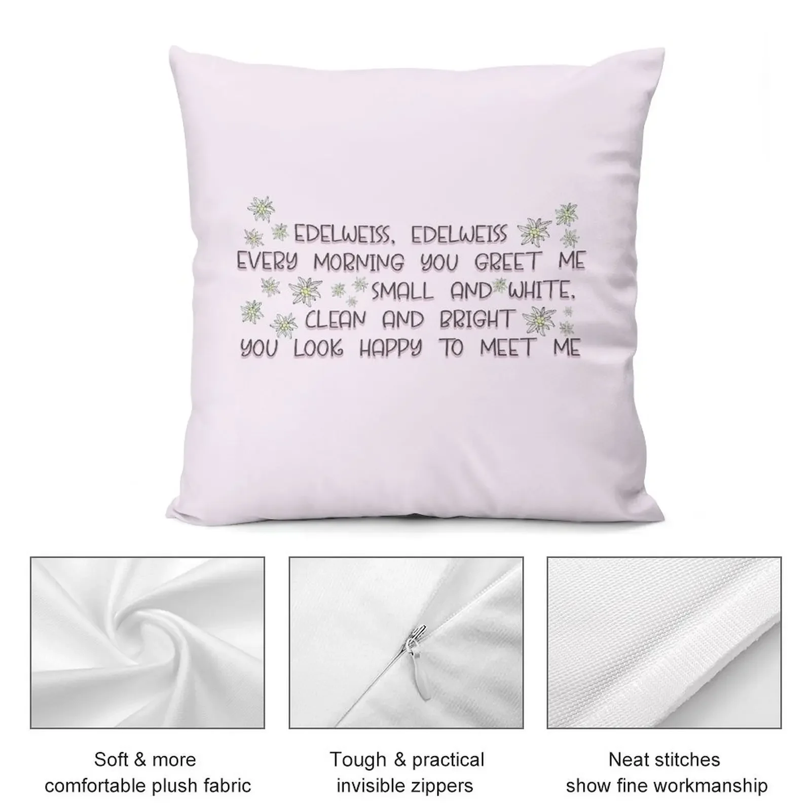 Звук музыки тексты песен Эдельвейса наволочка рождественская роскошная подушка