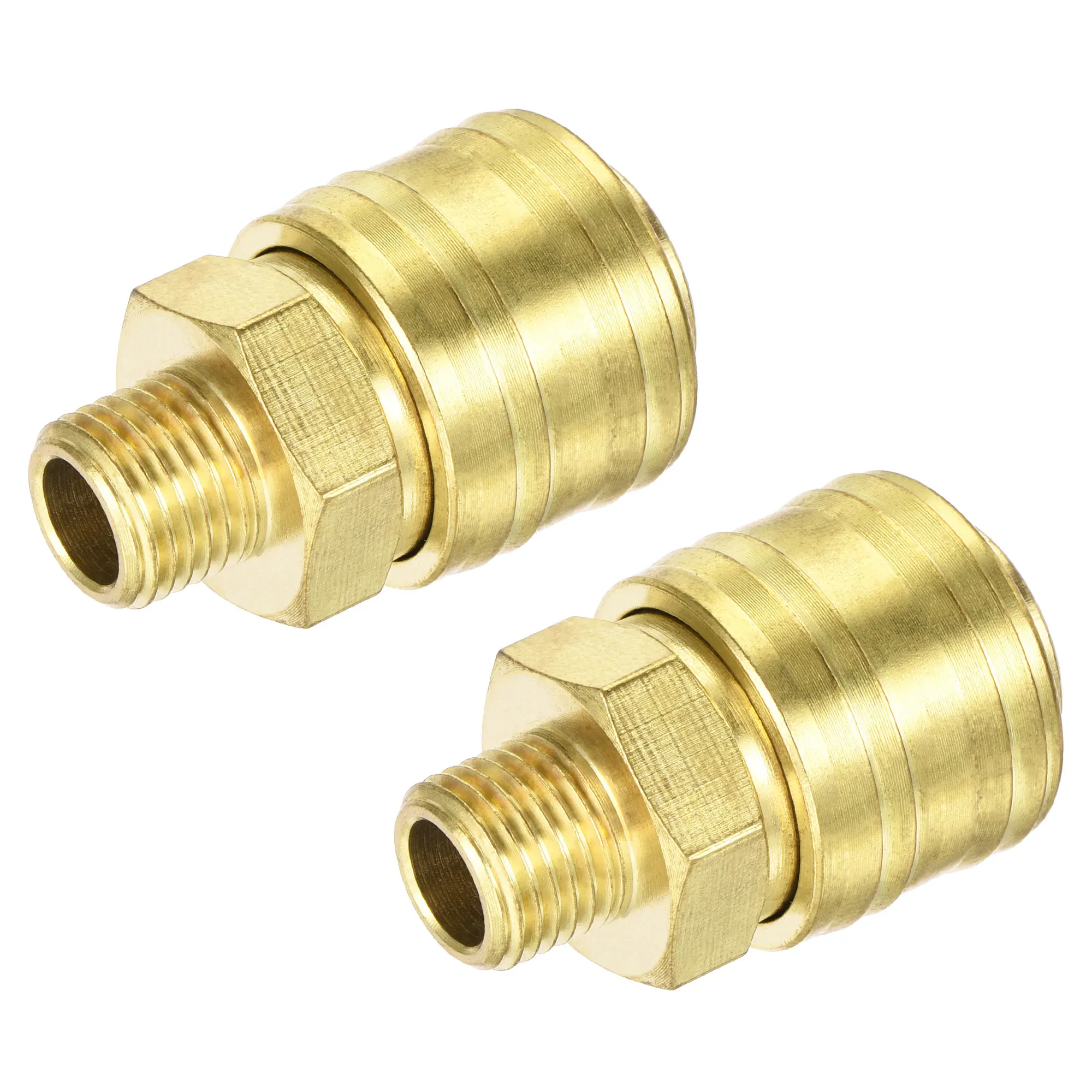 

Uxcell Quick Connect Air Hose Coupler, G1/4 Male 12mm ID Plug Brass Yellow for Air Compressors Pack of 2