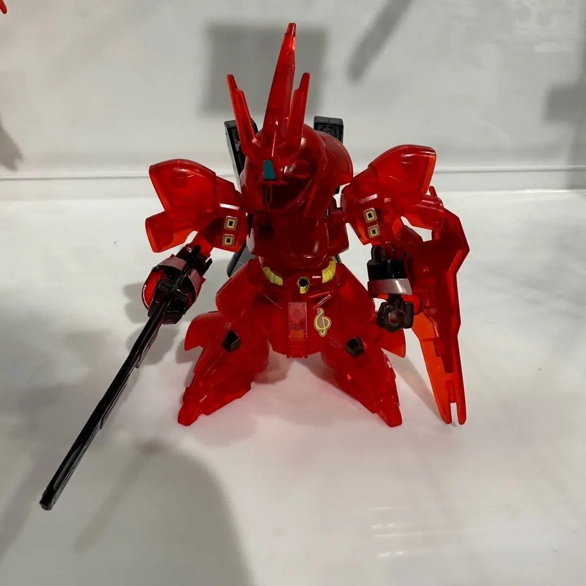 Фото Набор фигурок Bandai BB Warrior SD Nu Gundam Vs Sazabi Fate Showdown с прозрачной подставкой Gundam, лимитированная серия, оригинальная коробка №5
