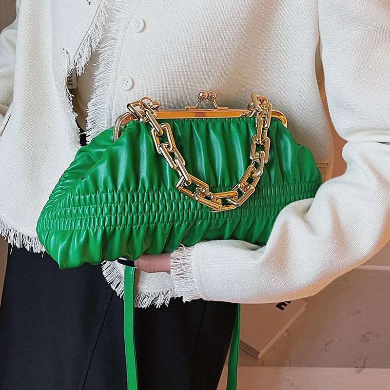 

Женские сумки через плечо LEFTSIDE с застежкой 2022, модная Маленькая кожаная сумка через плечо с цепочкой, дизайнерские сумки и кошельки