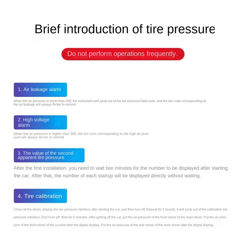 Система контроля давления в шинах TPMS дисплей охранная сигнализация пластик для