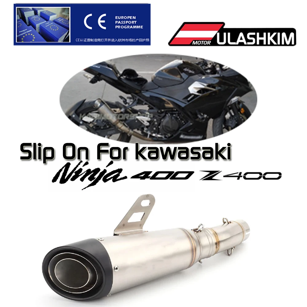 

For Kawasaki Motorcycle Modified Exhaust Pipe Muffler Exhaust Pipe NINJA400 Midpiece Ninja 400 Exhaust