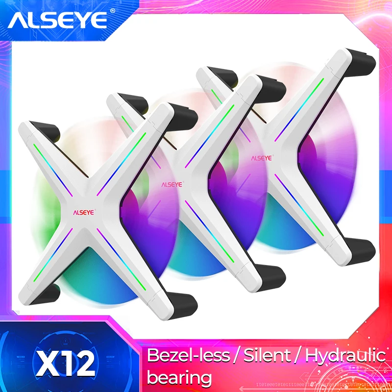 Кулер для ПК ALSEYE X12 RGB, 120 мм, 3 шт.