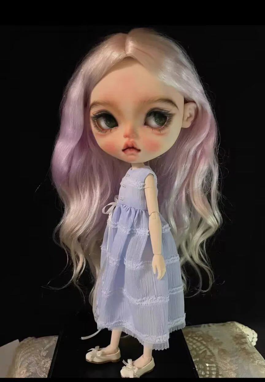 2 шт. винтажное платье Landoudou/Blythe/обруч для волос 1/6 30 см (подходит azone Pullip Ob22/24/26 Licca)