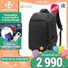 рюкзак мужской POSO PS-655 для 17и 18 дюймового ноутбука USB порт Многослойный сумка мужская Водонепроницаемый и дышащий MOLNIA