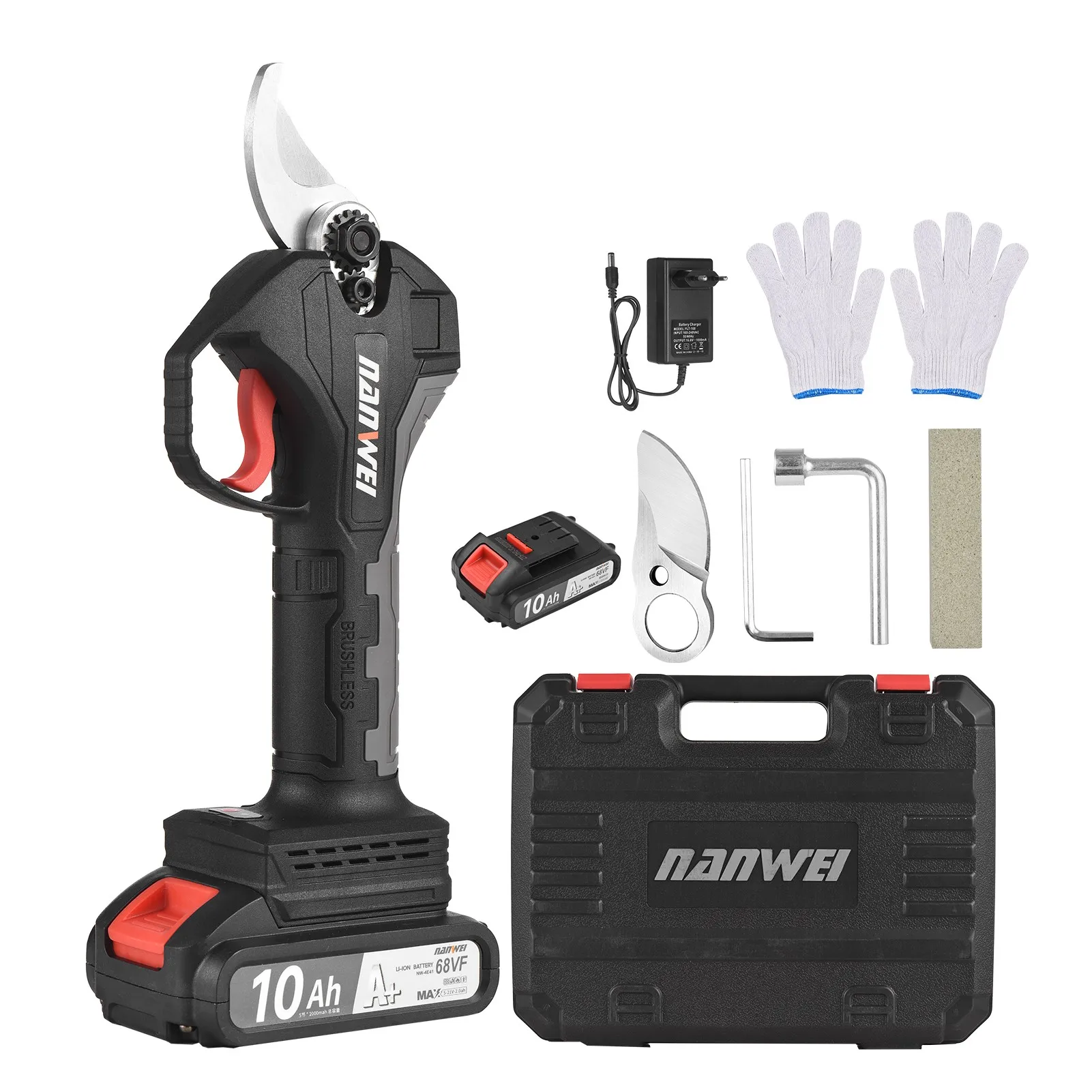 

Geevorks 21V Brushless Cordless Electric Pruning Shears Rechargeable Lithium Battery Powered Tree Branch Pruner Garden Clippers
