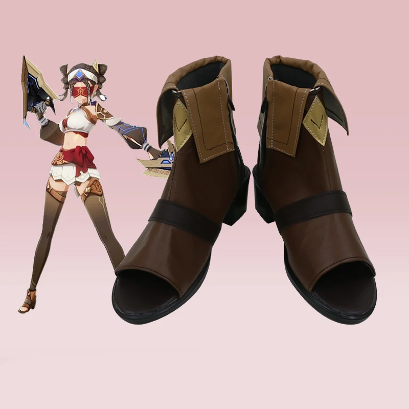 

Game Genshin Impact Eremite Desert Clearwater Cosplay Shoes Boot Women Girl Halloween Anime Carnival Role Play Prop Boots