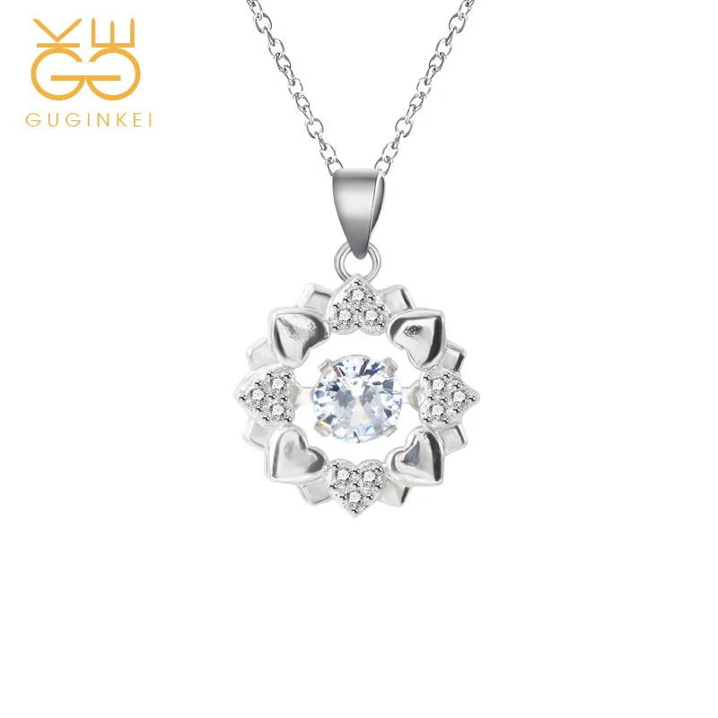 

Женское колье из серебра 925 пробы, с подвеской в виде Капли сердца