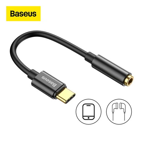 Кабель-адаптер Baseus для наушников с разъемом USB Type-C на 3,5 мм