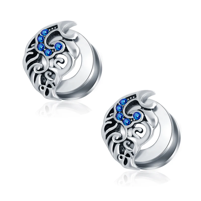 

2022 модные туннели и Заглушки для ушей разных размеров, 60 шт., туннели для пирсинга тела из нержавеющей стали с винтовыми заглушками, набор для растяжки ушей