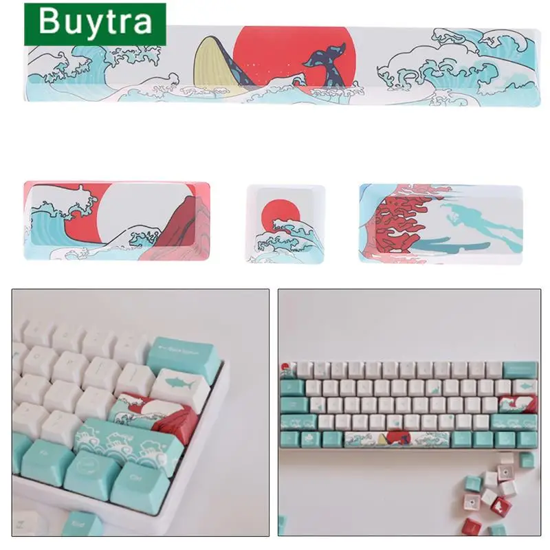 Флюоресцентные клавиши головного блока PBT 6.25U ESC OEM Коралловое море - купить по