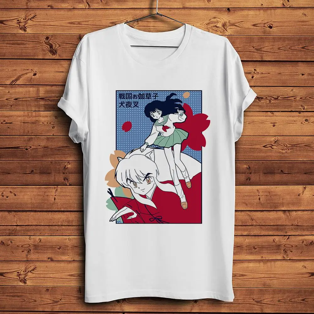 

Inuyasha Kagome Funny Anime T-shirt Homme Summer New White Short Sleeve T Shirt Men Casual Manga Tshirt Unisex Streetwear