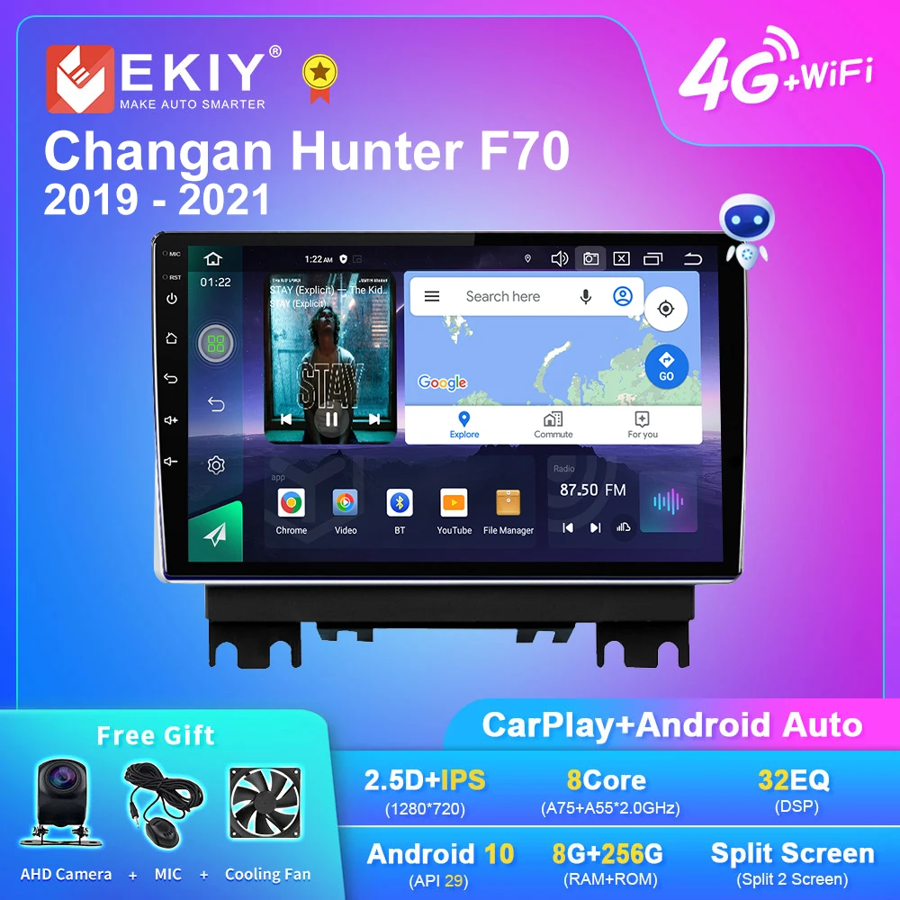 

EKIY Q7 Android Car Radio For Changan Hunter F70 2019 2020 2021 Stereo Multimedia Video Player Stereo GPS DSP Carplay 2din DVD