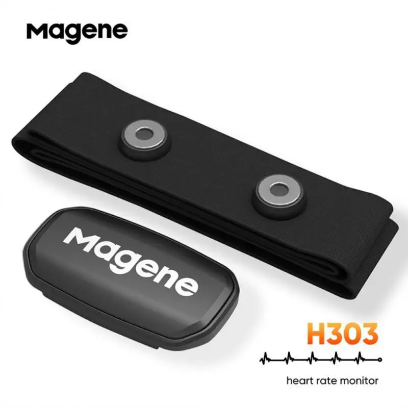 

Ремень Magene Ant + Bluetooth H303 для измерения частоты сердечных сокращений, спортивный нагрудный ремень для велоспорта, бега, контроля скорости и ча...