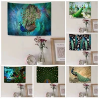 peacocks birds anime tapestry wall hanging decoration household art home decor