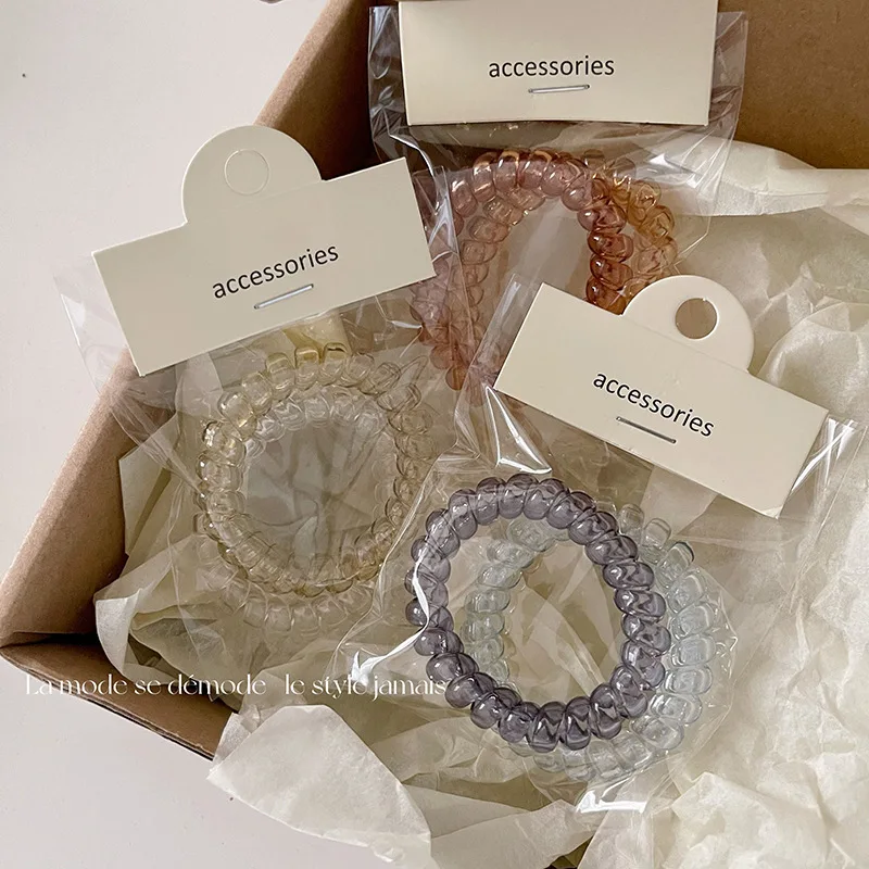 

High-quality telephone line hair ring head rope summer suit headdress rubber band tied hair high ponytail hairaccessories female