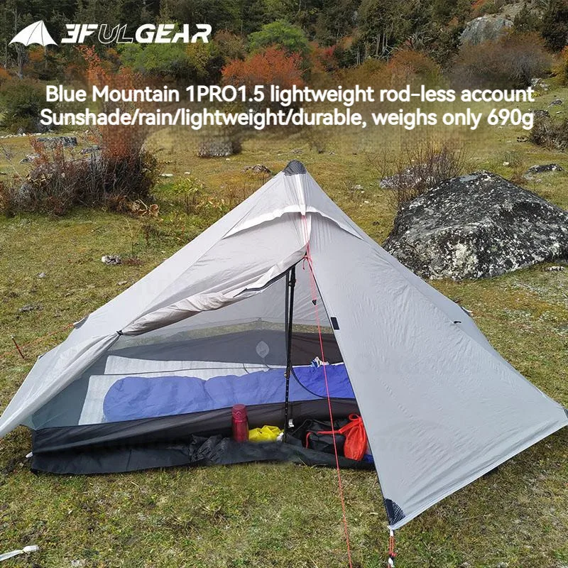 3F UL GEAR LanShan1 Pro Кемпинговая палатка 20D Двухслойная силиконовая уличная походная
