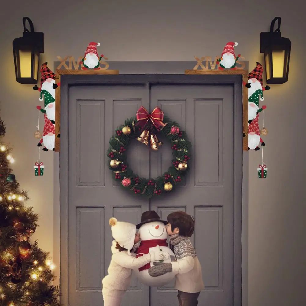 Декоративные уголки для дверей деревянные Рождественские декоративные без лица