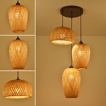 Bamboo Pendant Light Lamparas, Bamboo Lamp Bamboo Hanging Lampshade Pendant Light,Art Deco Chinese Lantern Rattan Chandelier
