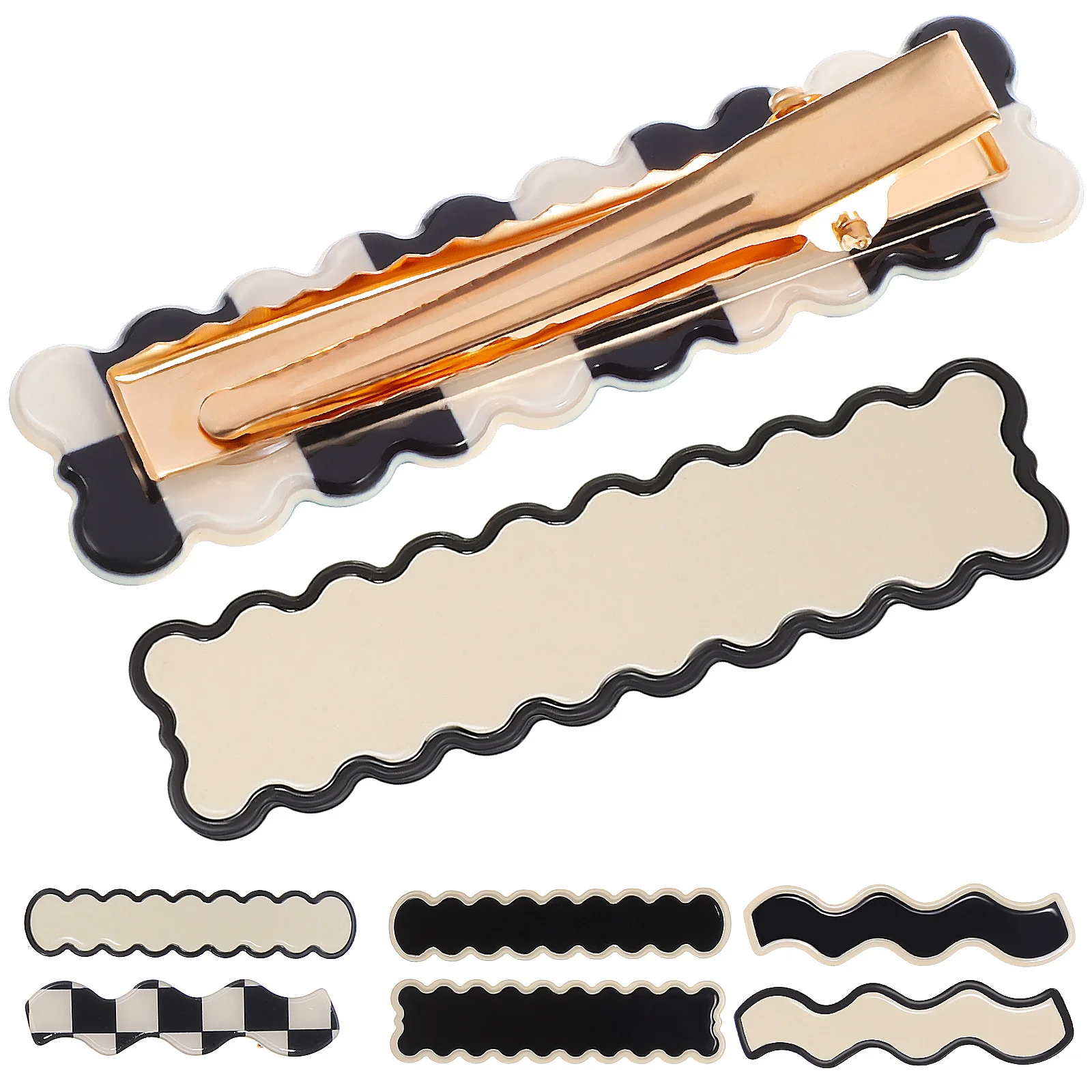 

8 Pcs Hair Clips Styling Makeup No Crease Tongs Barrettes Girl Plastic Accessories Women