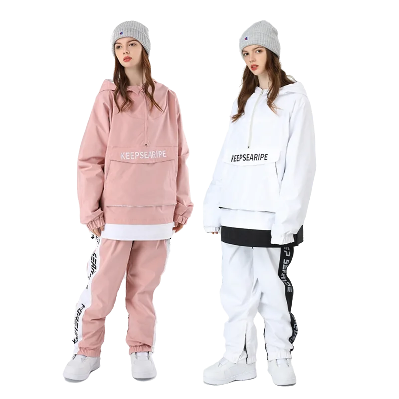 2022 Snowboarding Suit Men Women Winter Warm Fashion OVERSIZE Snow Jacket and Pants Outdoor Snowsuits Skiing Tracksuits Clothes