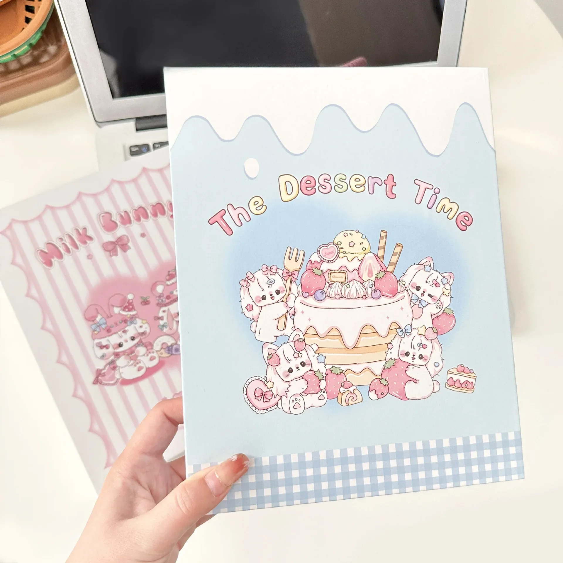 Бумажник с фотокарточками кролик А5 Kpop в твердой обложке