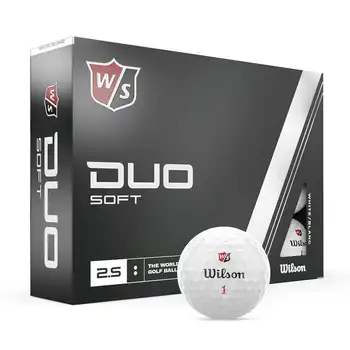 Staff Duo Soft Golf Ball, White, 12-Pack