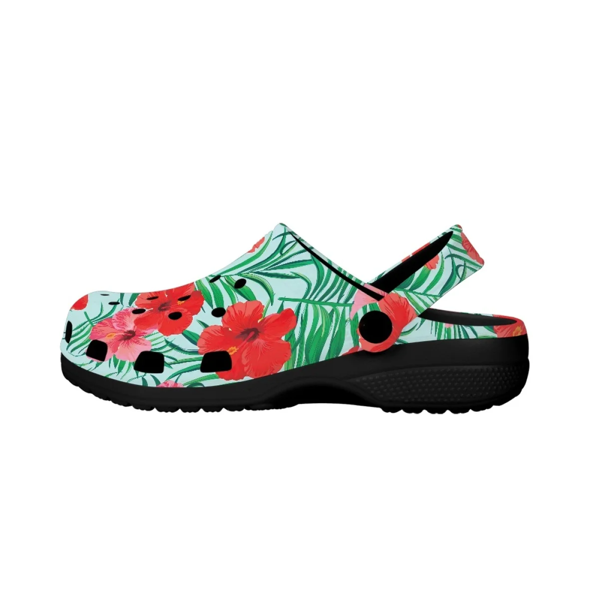 Slippers Women Summer Hawaiian Tropical Hibiscus Design Casual Home Sandals for Female Girls Beach Slides Anti-slip Breathable