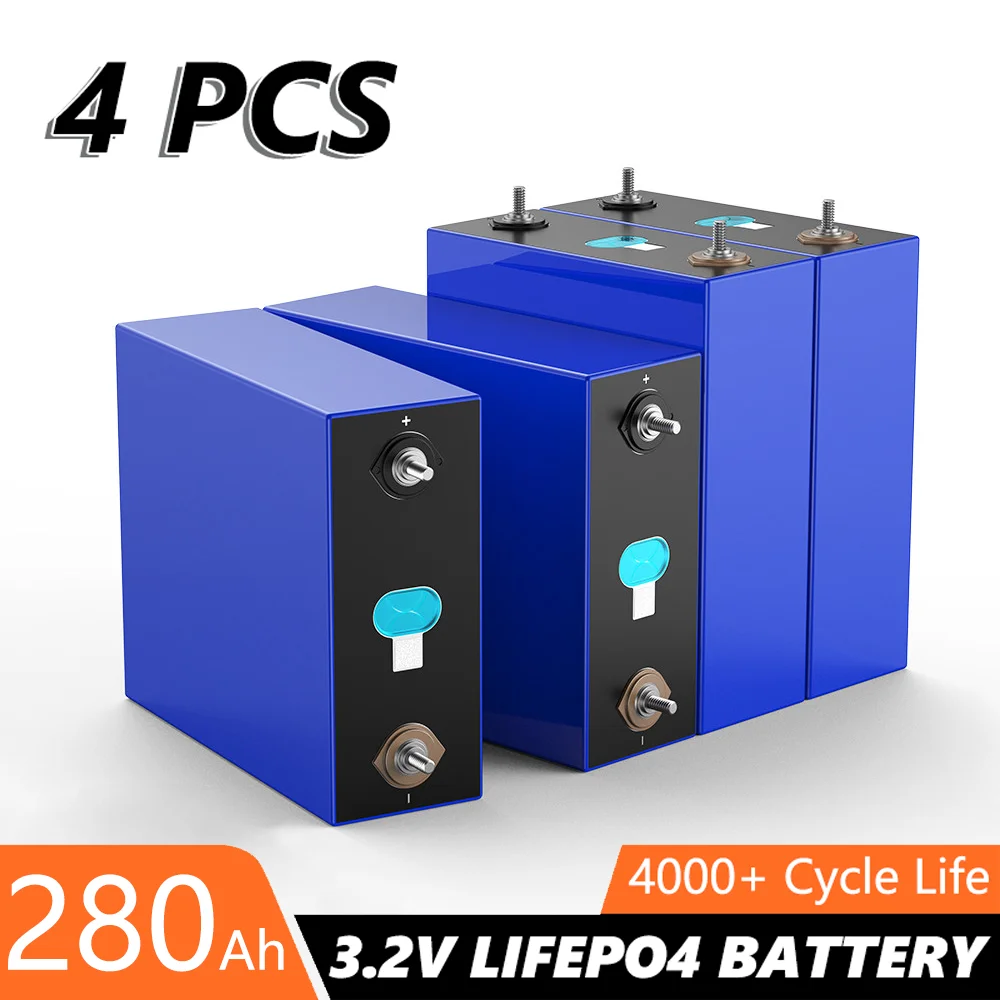 

2-32PCS 3.2V Lifepo4 280Ah Batteri 12V 24V 48V Lifepo4 Battery Pack RV Solar System Campers Golf Cart Off-Road EU US TAX FREE
