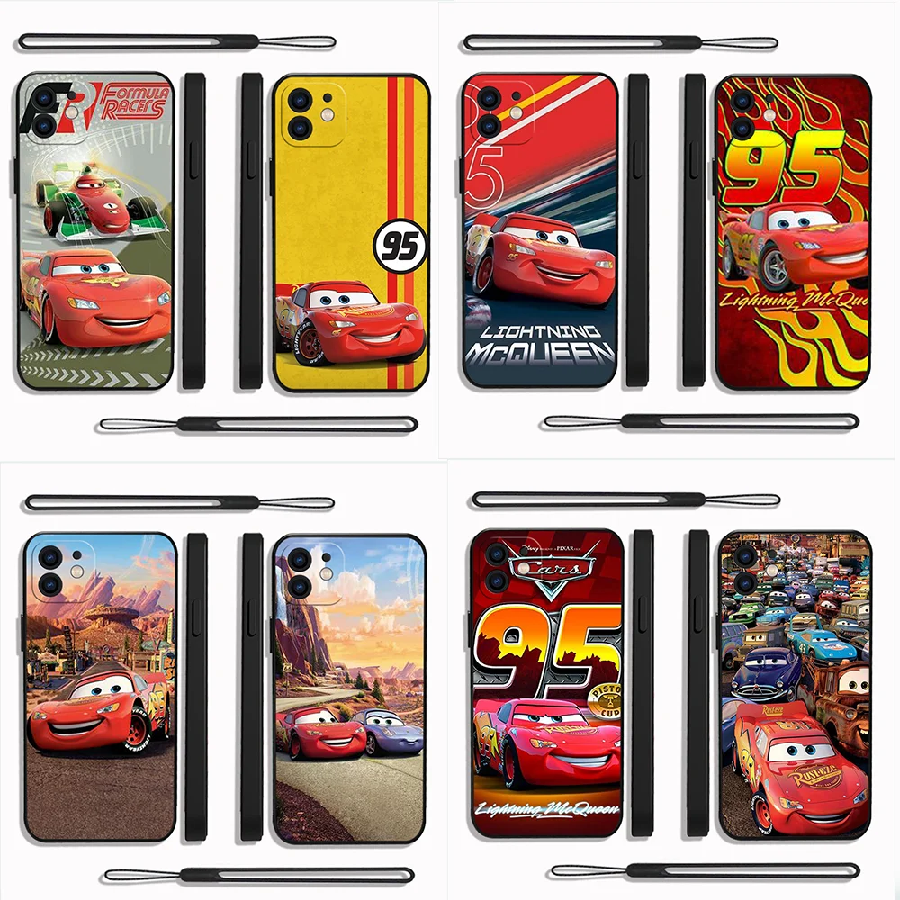

Cars Lightning McQueens Phone Case For Xiaomi Redmi Note 12 11 11T 10 10S 9 Pro Plus 10C 9A K40 K50 K60 4G 5G With Hand Strap