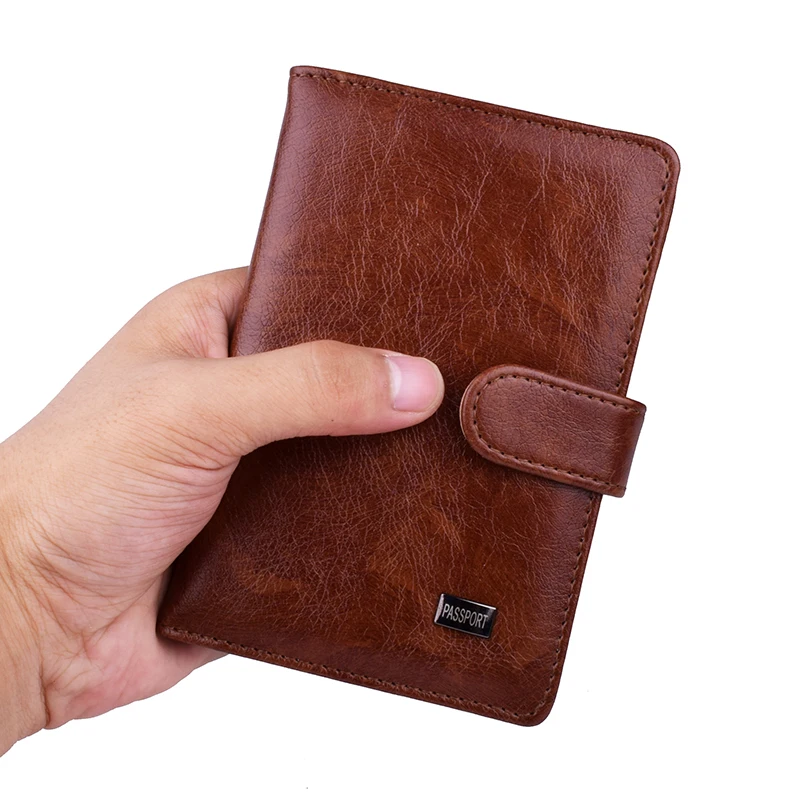 Travel Hasp Passport Holder Cover Leather Wallet Women Men Passports For Document Pouch Cards Case