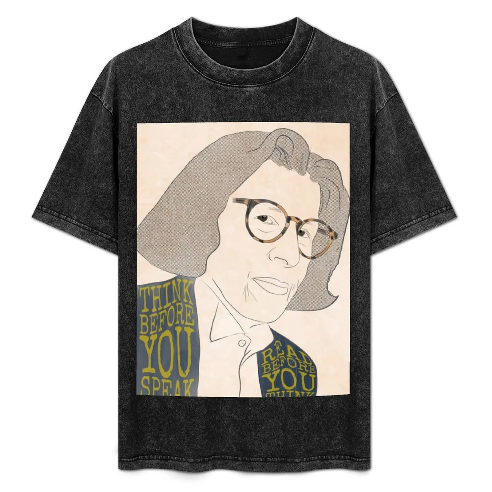 Футболка Fran Lebowitz - Think Before You Speak роскошная одежда футболки с лабу компрессионная