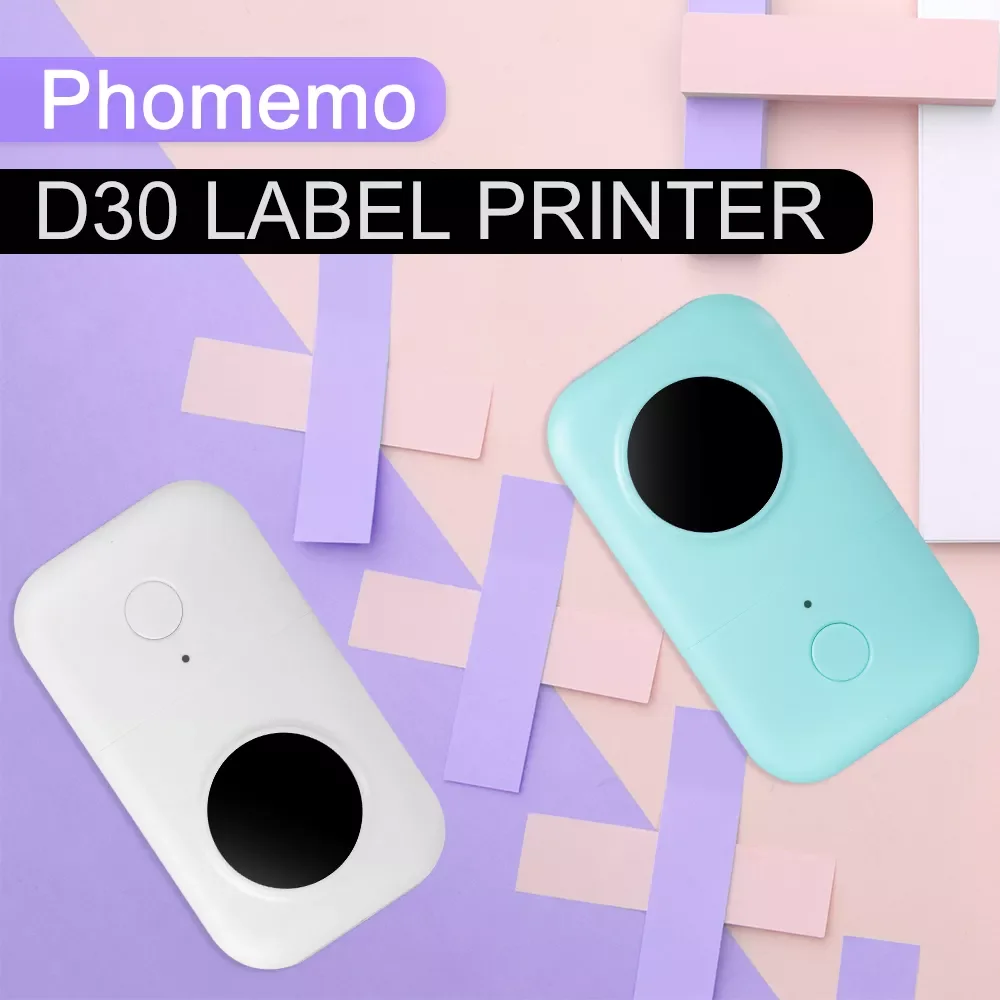 

Phomemo D30 Thermal Label Printer Portable Label Maker Pocket Sticker Wireless Bluethooth Printer Mini Barcode Labeling Machine