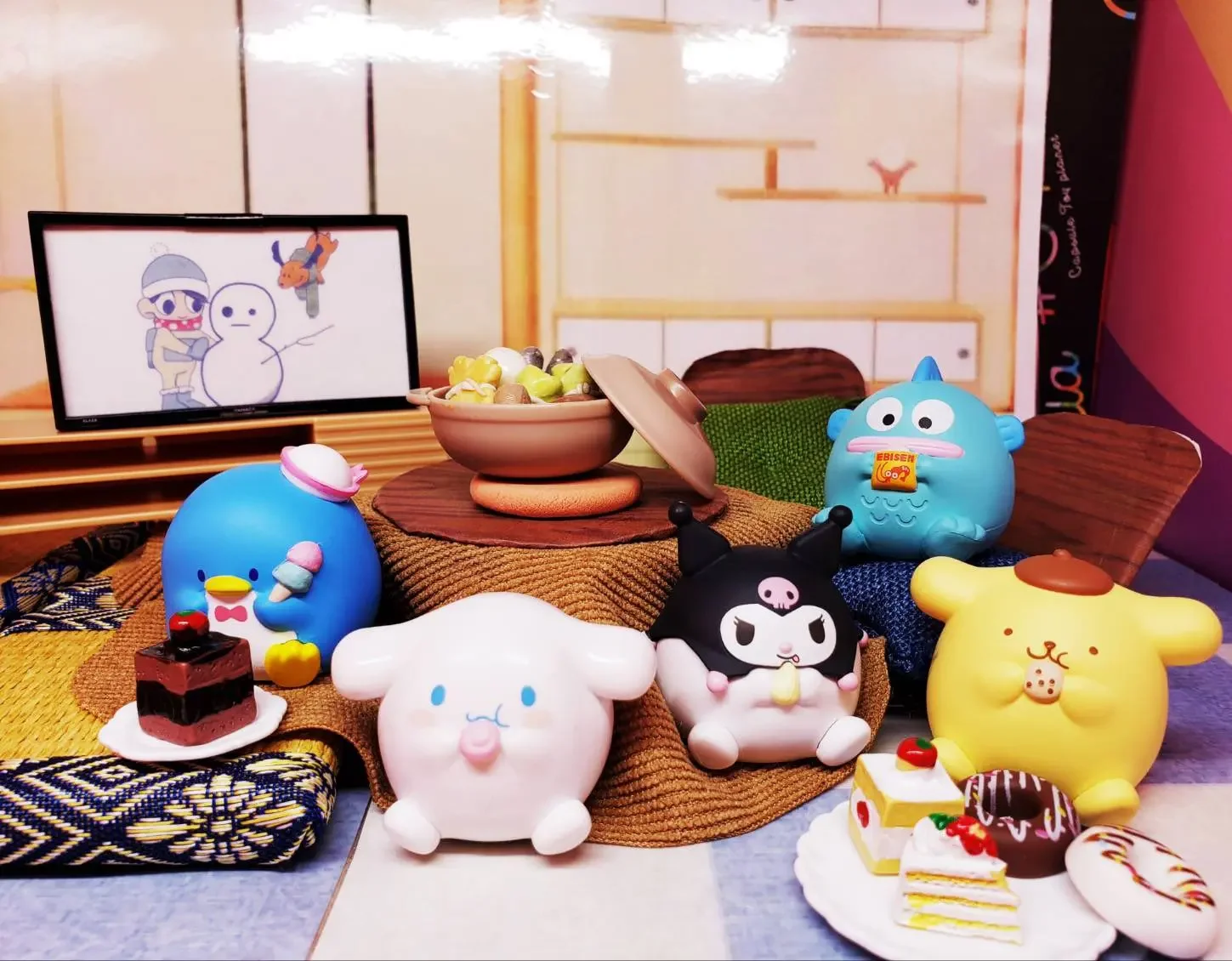 Bandai подлинные 5 шт. персонаж гасяпон Санрио куроми экшн-Фигурки игрушки для детей