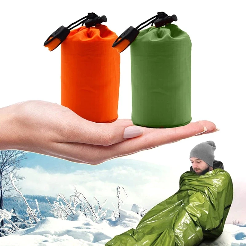 

Outdoor Life Bivyemergency Sleeping Bag Thermal Keep Warm Waterproof Mylar First Aid Emergency Blanke Camping Survival Gear
