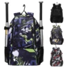Denuoniss 29LBaseball&Softball Bag,Backpack Bag for Youth Boys and Adult with Fence Hook Hold 2 Tee Ball Bats Batting Glove Gear 3