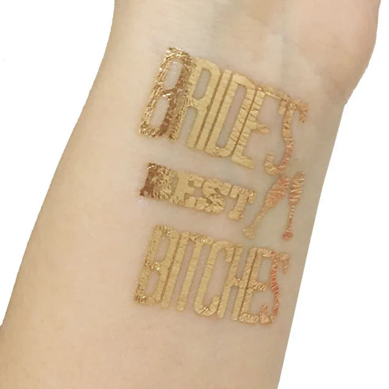 6 шт. металлические наклейки-тату для невесты