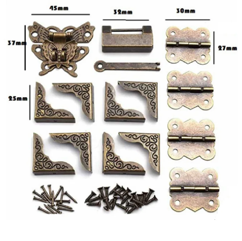 14 шт. Ретро защелка в форме бабочки для шкафа/чемодана/ящика для инструментов