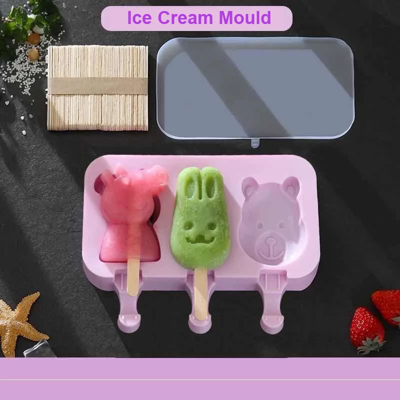 

7 Hot Style Ice Cube Mould Cartoon Designer Ice Cream Mold for DIY Making Summer Kids Favorites Popsicle Sorbet Frozen