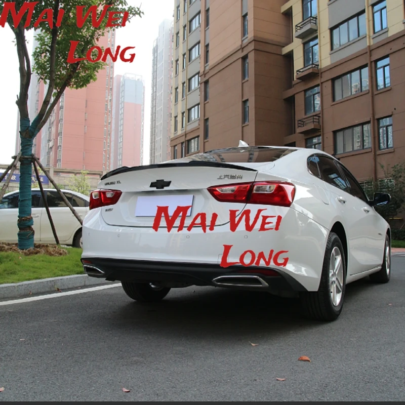 Спойлер для Chevrolet Malibu XL 2016-2022 года глянцевое заднее крыло из углеродного волокна