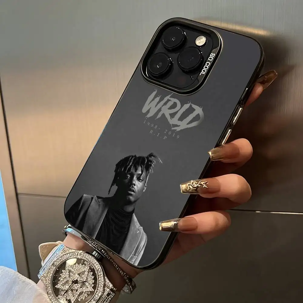 Фото Чехол для телефона Rapper -999 J-Juice W-WRLD для iPhone 17, 16, 11, 12, 13, 14, 15, 16 Pro Max Plus, цветной, серебристый, с защитным бампером №4