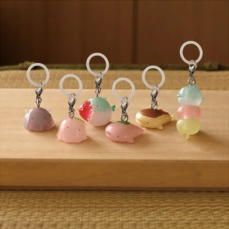 Фото Капсульная игрушка Bandai Gashapon: миниатюрный милый целительный персонаж-фигурка Pobot Clay Creature, подвеска для сумки, украшение для зонта №2