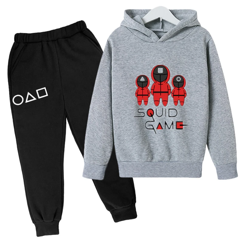 

Korean Squid Game Street Style Casual Boys Fashion Sportswear Girls Sweatshirts Hoodies Kids Hip Hop Clothing Kids Pullover Sets
