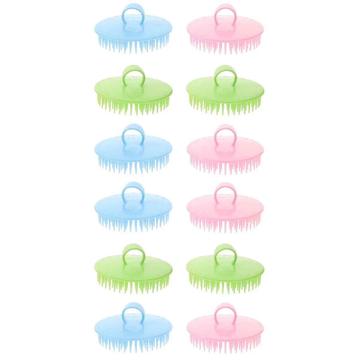 

12 Pcs Shampoo Brush Massage Hair Scalp Massager Scrubber Washing Care Wet Dry Pp Exfoliate Dandruff Small Head Girl